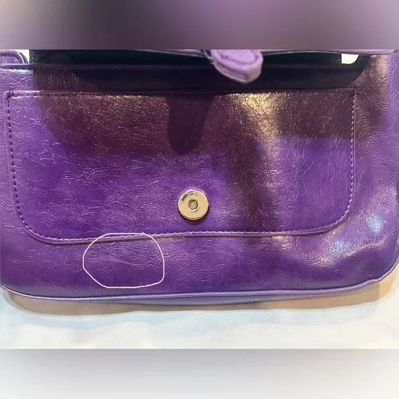 Steve Madden Deep Purple Crossbody Clutch Purse - Picture 10 of 16